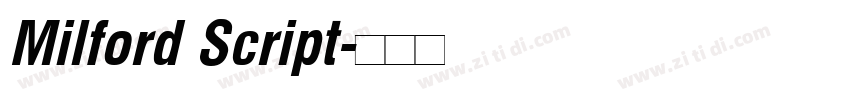 Milford Script字体转换